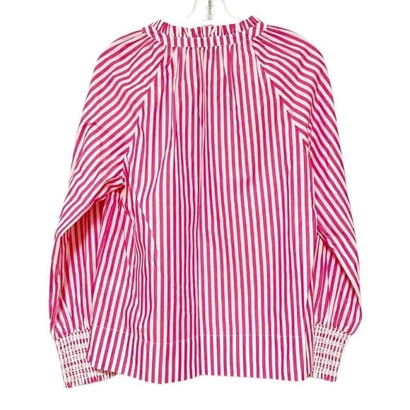 NEW J. Crew Smocked-cuff popover top in stripe
Item AU295 - Picture 3 of 7